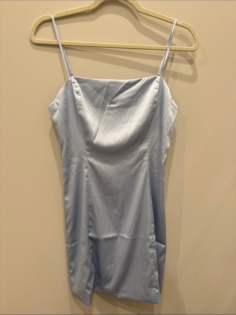 Aritzia Sunday Best Shimmer Satin Slip Dress - Size 4 Light Blue Glimmer NWT